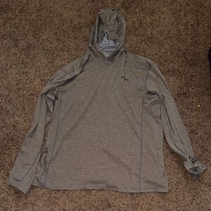 Simms Heather Gray Hooded Shirt